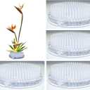 4Pcs Thicken Plastic Flower Frog 70mm/2.76" Clear Japanese Floral Frogs Round Ikebana Kenzan Flower Arrangement Pin Frog Holder