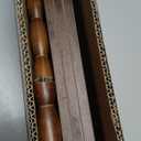 MaxSmeo Small Narrow Side Table, 3-Tier Narrow End Table with Storage, Skinny Side Table Nightstand for Small Space, Bedrooms, Living Room (Rustic Brown)