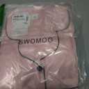 SWOMOG Womens Silk Satin Pajamas Set Short Sleeve Sleepwear Button Down Top and Shorts Loungewear 2 Piece Pjs Set XS-3XL (Medium, Pink)