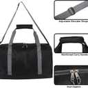 30 Liter, 17 Inch Canvas Duffle Bags for Men and Women – Travel Weekender Overnight Carry-On Shoulder Duffel Tote Bags (Black)