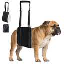 AIITLE Upgraded Dog Slings for Small Dogs - Hind Leg & Hip Support Harness, Super Soft Rehab Lift Aid with Storage Bag, Assist Elderly/Injured/Post-Surgery Dogs with Mobility Issues (Black, S)