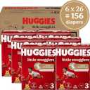 Baby Diapers Size 3 (16-28 lbs), 156ct, Huggies Little Snugglers, White