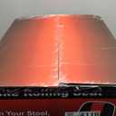 FREEKYROCK Rolling Stool with Wheels, Adjustable Height Pneumatic Garage Work Mechanic Stool Seat with Backrest, 400 LBS Capacity 360° Swivel Mechanic Crepper Chair with Tool Tray Storage, Yellow