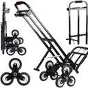 Mecete Hand Truck Dolly  6 Years in Service  Stair Climbing Cart, Stair Climber Cart 460 Lb Capacity All Terrain Stair Dolly Heavy Duty with Telescoping Handle and 6 Wheels (Black) 2 Climbing Ropes - Amazon.com
