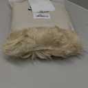 LLB Genuine Sheepskin Throw Pillow Covers Fluffy Decorative Square Couch Pillow Covers 18x18 Pillowcase for Sofa Bedroom Living Room, No Pillow Insert (Long Wool Cream Brown, 18x18 Inch (Pack of 1))