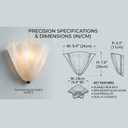 PIAOLING French Country White Milk Glass Tulip Wall Sconce, 2-Light | 4.3" Slim Profile, Alabaster Texture, Iron Base, 2x E14 Sockets, Vintage Wall Light for Bedroom Hallway (2-Pack), 10" W x 9.4" H