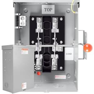 200 Amp Manual Transfer Switch, 120/240V 48000W Transfer Switches for Outdoor and Indoor Use, Heavy Duty Construction, Enlarged NEMA 3R Enclosure, Reliable and Stable, Multiple Safety Protections