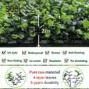 Bybeton Grass Wall Panels, 40"x120" Artificial Ivy Privacy Fence Screen for Balcony & Patio, Lush Greenery Backdrop Wall, UV-Protected Boxwood Panels for Outdoor Hedge Wall, Odorless Grass Wall Decor