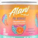 Alani Nu Pre Workout Powder Orange KISS, Amino Energy Boost, Endurance Supplement, Sugar Free, 200mg Caffeine, L-Theanine, Beta-Alanine, Citrulline, 30 Servings (EXP 07/31/27)