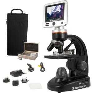 Celestron LCD Digital Microscope II 3.5" Screen 5MP Camera 40x1600x Magnification Rotating Head SD Card Included TV Output Ideal for Slides, Labs, Classrooms, Biology, Education