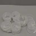 HillSpring Small Glass Bowls with Removable Lids, Set of 6, Portion Dessert Bowl for Pudding and Jelly, 6.8 oz Clear Containers for Meal Prep, Baking, and Food Storage (6)