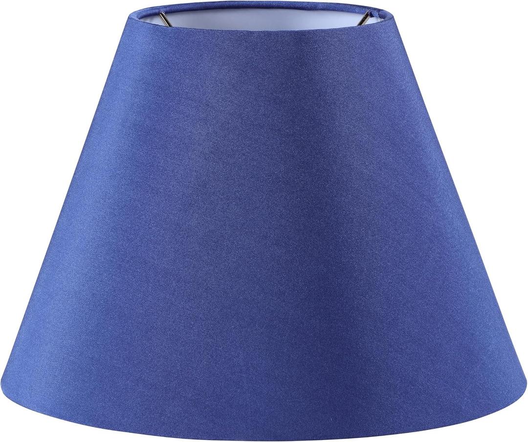 Aspen Creative 32137 Transitional Empire Shape Spider Construction Lamp in Berry Blue, 6" Top x 12" Bottom x 9" Slant Height