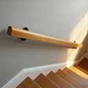 Wooden Handrails, 1-20ft Non-Slip Staircase Handrail, for Home Garden Corridor Lofts Kindergarten Guardrail Decking Railings, Wall Mounted Barrier-Free Staircase Grab Bar for Elderly (Size : 5ft)