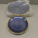 Lullaby 60Pcs Blue Gold Plastic Plates, Blue Disposable Plates With Gold Rim, Plastic Plates Include 30 Dessert Plate 10'', 30 Dinner Plate 7.5'' for Party, Birthdays and Wedding