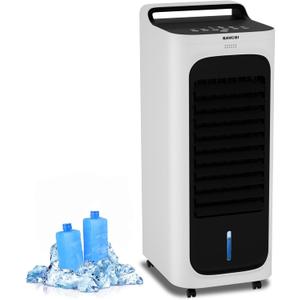 Portable Air Conditioner & Heater Combo used in Summer and Winter for Bedroom Home Office Large Room with Ice Packs,Water Tank,Timer(White)