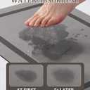 2 x chakme Bathroom Mat Rugs 24x16, Ultra Thin Magic Mat Bath Rug Non Slip Bath Rugs Quick Dry Absorbent Bath Mats for Bathroom Floor, (Grey, 24"x16")