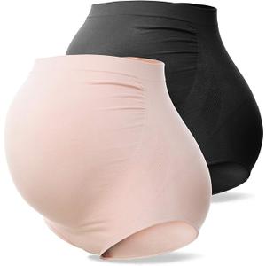 SunnyBuy Women's High Waist Over The Bump Maternity Underwear, Medium