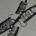 Legging Organizer for Closet, Metal Yoga Pants Hangers 2 Pack w/10 Clips Holds 20 Leggings, Space Saving Hanging Closet Organizer w/Rubber Coated Closet Organizers and Storage, Black