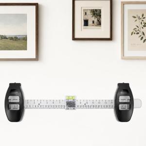 Picture Hanging Tool with Level, Magnetic Nail Holder and Ruler, 3-in-1