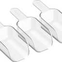 Bentgo Pantry - 3-Piece All Purpose Scoop Set, 1/2 Cup (4 oz) Spoon, Clear & Lightweight, Ideal for Scooping Flour, Sugar, Coffee, Candy, & More for Kitchen and Pantry Containers (Clear)