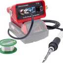 Cordless Soldering Iron Station for Milwaukee 18V Battery, Temperature Adjustable, Auto Sleep & Low Voltage Protection, C/F Conversion, OLED Digital Display, Lead-Free Solder (Tool Only)