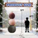 Giant Inflatable Christmas Velvet Ball, 5FT 3-in-1 Inflatable Christmas Ornament, Giant Indoor Outdoor Inflatable Balls Decor Xmas New Year Lawn Garden Yard Thanksgiving Day Party (Vertical)