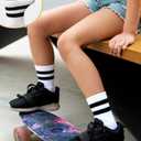 3 x HONGTEYA Unisex Kids Crew Cotton Socks for Girls Boys School Uniform (S)