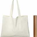 NPBAG 15 Pack 20'' X 16'' Large Natural Cotton Tote Bags, Lightweight Blank Bulk Cloth Bags with 1pc of PTFE Teflon Sheet