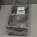 Toilet Tank Topper Paper Basket Multiuse Hand Woven Plastic Wicker Basket Bins with Divider for Shelves Rustic Farmhouse Bathroom Decor Countertop Organizer Storage (Grey-small 3 Boxes)