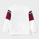 PATPAT Family Matching Outfits Dresses and Sweatshirt Fall Winter Off Shoulder Dresses and Long Sleeve Sweatshirt (4-5T, Burgundy)