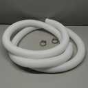 2 Pcs 1.25" Pool Hose, 59" Long Accessory Pool Pump Replacement Hoses, Compatible with All Above Ground Pool Filter Pumps that Use 1 1/4 Diameter Hoses, White