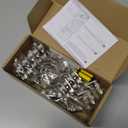 Ravinte 10 Pack 5 Pair 1-1/2 inch Overlay Soft Close Hidden Door Hinge for Kitchen Cabinet Stainless Steel Adjustable Satin Nickel Hardware