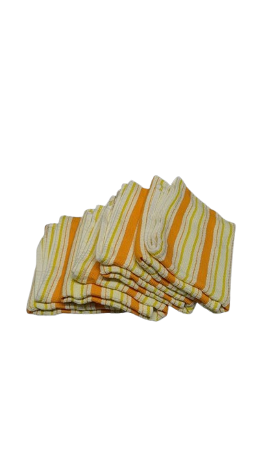 COTTON CRAFT Oversized Kitchen Towels - 4 Pack 100% Cotton Basketweave Tea Dish Towels - Absorbent Reusable Low Lint Quick Dry - Cooking Drying Restaurant Bar Cleaning Cloth Napkin -20x30 Coral Stripe