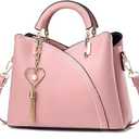 Xiaoyu Small Purses and Handbags for Women Fashion Crossbody Bag Lightweight Shoulder Bag Top Handle Satchel Purse (Pink)