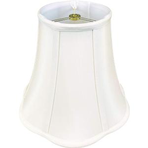 Royal Designs, Inc. Bottom Scalloped Bell Lamp Shade, BSO-703-14WH, 7 x 14 x 11.5, White