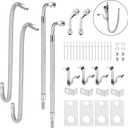 RVZONE Dually Valve Stem Extenders Kit, Stainless Steel Braided Valve Stem Extension fits 16" to 19-1/2" Dual Wheels Tire Valve Extension for Most Cars Motorhome RVs Trailers Trucks
