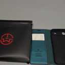 Wallet Case for iPhone Air Compatible with Magsafe, 2-in-1 PU Leather Flip RFID Blocking Card Holder Stand Shockproof Magnetic Detachable Cover for iPhone 17 Air Case 6.5", Bluegreen