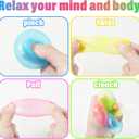 2 x 6 Pcs Glowing Sticky Balls, Stress Relieving Glow in The Dark Stick to The Ceiling, Sensory Stress Ball, Squeeze Toys for Adults Kids