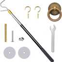 Attic Pull-Down Hook, Designed As A Replacement for The Attic Pull-Down Cord in The Attic Ladder Pull-Down System Kit, Featuring A 60-Inch Telescoping Rod and A Vintage Copper Door Ring