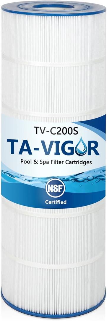 TA-VIGOR C200S Pool Filter Compatible with Hayward CX200XRE, Pleatco PA200S | Hayward SwimClear C200S, CS200E, Ultral-D5, Unicel C-9442, 5oz heavy-duty trilobal fabrica, 200 Sq.ft Filter Cartridge 1 Pack