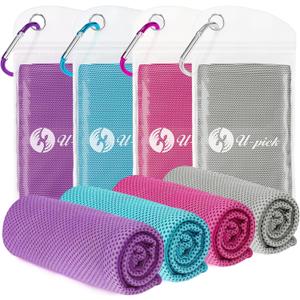 U-pick Cooling Towels (40"x12"),Cooling Towel for Neck and Face,Soft Breathable Ice Towel for Gym,Yoga,Workout,Sport,Camping,Cruise