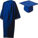 Cap and Gown Set Matte Royal Blue, 48 Inches