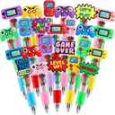 24PCS Video Game Pens, 4-in-1 Multicolor Ballpoint Pens, Fun Game Controller & Console Design, Fun Pens, Gaming Party Favors, Birthday Decorations, Party Supplies