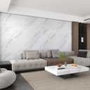 Wide Marble Contact Paper 48"x118" White Marble Wallpaper Peel and Stick