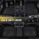 All Weather Floor Mats Custom Fit for Mazda CX-5 2017-2025 Waterproof Heavy Duty Anti-Slip Car Mats, 1st & 2nd Row Full Black