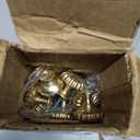 30 Pack Gold Cabinet Knobs for Kitchen Cabinets and Dresser DrawersZinc Alloy Brushed Brass Hardware Handles PullsVintage Cupboard Drawer Knob