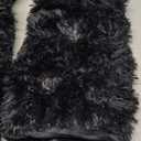 Smoofy Fluffy Twin Comforter Set, Faux Fur Comforter Set, Luxury Fuzzy Twin Bedding Set, Soft Shaggy Bed Set for All Season, 2 Pieces - 1 Comforter & 1 Pillowcase, Black
