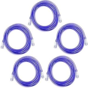 ResOne 5pk 25Ft Oxygen Supply Tubing, Crush Resistant, Standard Connectors for Nasal Cannulas, Cannula Nasal Tubing, Oxygen Concentrator - Purple