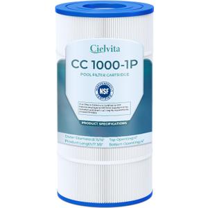 Cielvita PXST100 Pool Filter Cartridge Replacement for Hayward XStream CC1000, 4 oz Media Replaces Pleatco PXST100, Hayward CCX1000RE, Unicel C-8311, Filbur FC-1285, NSF/ANSI 50 Certified, 100 sq.ft