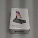 Cell Phone Stand with Wireless Bluetooth Speaker and Anti-Slip Base HD Surround Sound Perfect for Home and Outdoors with Bluetooth Speaker for Desk Compatible with iPhone/ipad/Samsung Galaxy (Black)